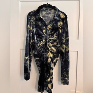 Tie-Dye Long Sleeve Dress